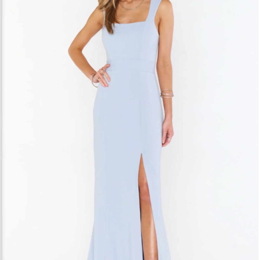 Show Me Your MuMu Blue Sheath Maxi Dress Square Neck Prom/wedding M